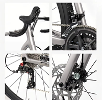 700C Aluminium-Citybike Rennrad 12-Gang Hydraulische Scheibenbremsen Aluminiumgabel Standardpedale für Offroad- & Gravel-Trail-Fahrten