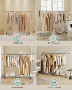 Giá để quần áo SONGMICS có bánh xe, giá phơi quần áo chắc chắn, giá treo quần áo di động - Product Image 5