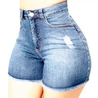 Nouveaux shorts en jean nylon/coton respirants et tendance pour femme, taille mi-haute, coupe large, sportifs, avec logo à la taille, pour l'automne