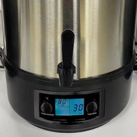 YIHAN Électrique # Urne à café en acier inoxydable 304, maintien au chaud, protection anti-ébullition à sec, 12 kW, noir, capacité 29 L, pour usage domestique et extérieur