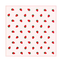 Papier d'emballage pour fleurs coréen imperméable, imprimé fraises, semi-transparent, pour bouquets, fournitures pour fleuristes, vente en gros