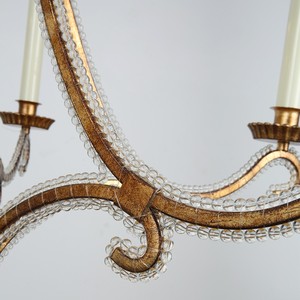 Custom Factory Iron Vintage Glass Bead Decorative Luxury Wedding Candle Pendant Lamps Ceiling <b>Lights</b> Indoor <b>Chandelier</b> - Product Image 4