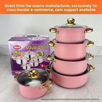 Lot de 10 casseroles et poêles en acier inoxydable avec couvercles en verre, intérieur non revêtu, ustensiles de cuisson multifonctionnels pour gaz et électrique – Vente en gros