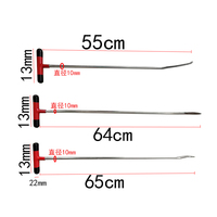Lot de 3 outils de débosselage sans peinture pour carrosserie automobile, avec crochets et tiges de précision pour petits bosses