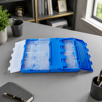 Boîte de rangement pliable en plastique transparente, organisateur mural pliable pour la maison, bac de rangement empilable pour placard avec couvercle