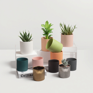 Conception personnalisée Vente en gros Mini pot de jardin pour plantes, Jardinière pour plantes succulentes avec plateau, Pots de fleurs Pot en céramique pour plantes - Product Image 1