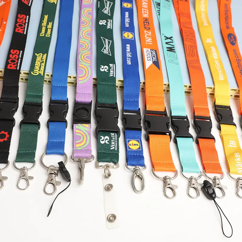 Oem Blanco Sublimatie Polyester Nylon Maskerende Lanyard Effen Medaille Lint Goedkope Gepersonaliseerde Aangepaste Logo Bedrukt Lanyard