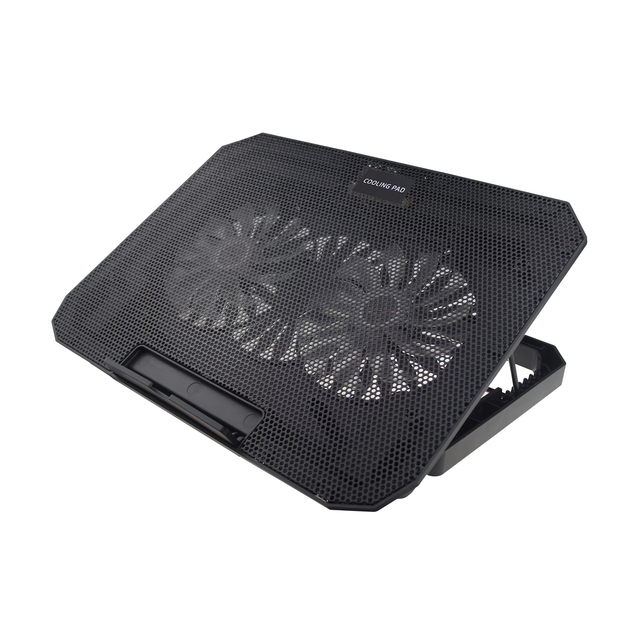 Dual Fan Gaming Cooler Portable Laptop Cooling Pad with Adjustable Height & Speed Dual USB Ports