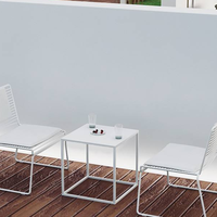Ensemble de chaises de salle à manger en fer forgé pour l'extérieur, résistant aux UV, idéal pour les cours et les balcons