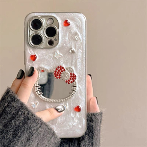 Phim Hoạt Hình Bow <span class=keywords><strong>KT</strong></span> Mèo Rhinestone Keo Hàn Quốc Phong Cách Ins Nhật Bản Cô Gái Điện Thoại Di Động Trường Hợp Thích Hợp Cho Iphone16 Pro Max 15 14 13 12 11 - Product Image 6