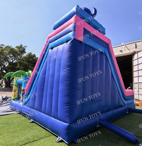 Château gonflable commercial Sti-tch avec toboggan, combo tropical, château sauteur avec personnage de dessin animé 3D pour location de fête pour enfants - Product Image 3