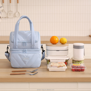 Bolsa Térmica Portátil de Doble Compartimento, Gran Capacidad para <span class=keywords><strong>4</strong></span> Personas, Lonchera, <span class=keywords><strong>Picnic</strong></span>, Camping, Portátil - Product Image 2