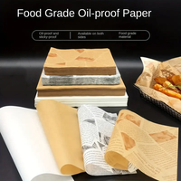 Papier d'emballage biodégradable enduit de PE résistant à la graisse de qualité alimentaire pour l'emballage de collations, de hamburgers, de pain et de biscuits, impression de logo personnalisée