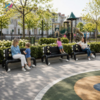 Banc d'attente commercial moderne et créatif en fibre de verre, écologique et durable, pour hôpital, hôtel, centre commercial, parc public, extérieur, motif dessin animé