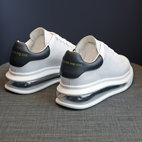 Wecoo Nouveau design Chaussures décontractées à coussin d'air pour filles Baskets de marche en cuir véritable de luxe à la mode pour couples