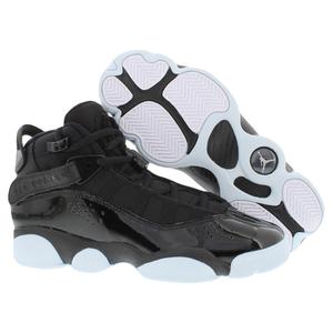 Chaussures de basketball pour enfants, 6 anneaux, doublure en maille synthétique, noir et blanc - Product Image 4