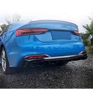 Diffusore Posteriore con Motivo in Carbonio e Tubi di Scarico per Audi <span class=keywords><strong>A5</strong></span> 2021-2022, Upgrade Stile S5 Lambor - Product Image 3