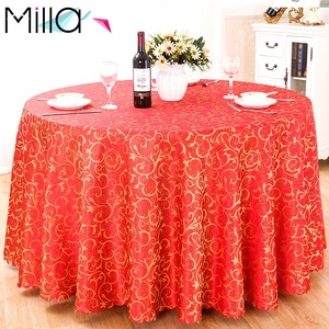 Nhà Máy Bán Buôn 120Inch Vòng <span class=keywords><strong>Polyester</strong></span> <span class=keywords><strong>Jacquard</strong></span> Damask Bảng Vải Cho Tiệc Cưới - Product Image 5