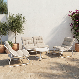 Ensemble <span class=keywords><strong>de</strong></span> canapés <span class=keywords><strong>de</strong></span> <span class=keywords><strong>conversation</strong></span> d'<span class=keywords><strong>extérieur</strong></span> en textile durable et imperméable, mobilier <span class=keywords><strong>de</strong></span> jardin moderne en métal pour cour et parc - Product Image 1