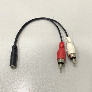 Cable de Video de PVC de Longitud Personalizable, Adaptador de Conector Macho de 3.5mm a Doble RCA Macho, Control de Micrófono, Cable de Altavoz de Cobre Desnudo de 28 AWG - Product Image 1