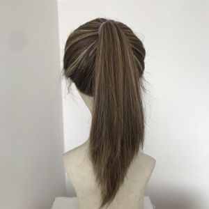RU406 Perruque poney populaire en dentelle cheveux européens Blonde Active Jewish Casher Gym Sports Pony Wunder Perruque - Product Image 2