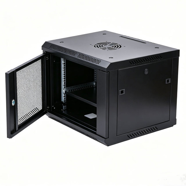 High Security 19 Inch Wall-Mounted Data Center Server Rack Multi-Point Locking IP20 Protection Cold-rolled Steel Plate Stock