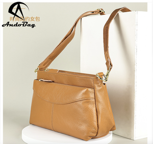 Bolso Bandolera Pequeño Cuadrado de Piel de Vaca Andong para Mujer, Mamá, Señora, Uso Diario, Trabajo, Bolsos Cruzados, Bolso de Mano - Product Image 1