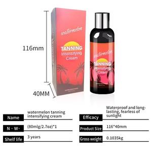 Crema oscura con sabor a sandía, crema de bronceado natural sin sol resistente al agua de larga duración para <span class=keywords><strong>playa</strong></span> de verano - Product Image 5