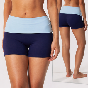 Shorts <span class=keywords><strong>de</strong></span> cycliste pliables personnalisés avec logo pour femme, color block, pour la gym et la course, vêtements <span class=keywords><strong>de</strong></span> <span class=keywords><strong>sport</strong></span> - Product Image 2