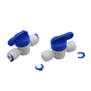 1/4 \ "OD RO robinet à boisseau sphérique en plastique droit raccords <span class=keywords><strong>de</strong></span> contrôle <span class=keywords><strong>de</strong></span> <span class=keywords><strong>tuyau</strong></span> <span class=keywords><strong>de</strong></span> connexion rapide pour boule d'eau d'osmose inverse d'aquarium - Product Image 3