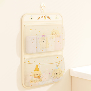 Bolsa de almacenamiento colgante con estampado de dibujos animados, organizador de malla rectangular para guardar ropa interior, tipo gancho, tela no tejida - Product Image 3