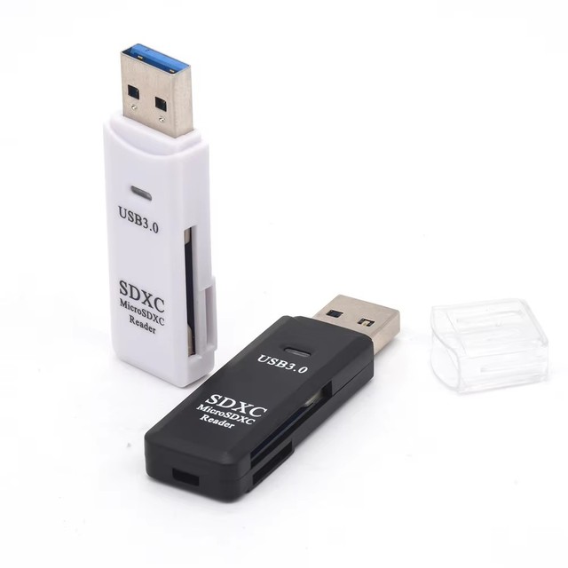 Hot Sale Cheapest USB 3.0 External Adapter Plug and Play TF SD Card Reader with Flash Memory Card Slot for Laptop Desktop TV