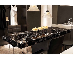 Prezzo di fabbrica natura <span class=keywords><strong>bianco</strong></span> e nero mattonelle di <span class=keywords><strong>marmo</strong></span> per la <span class=keywords><strong>cucina</strong></span> Bar scrivania controsoffitto isola muro di <span class=keywords><strong>marmo</strong></span> nero <span class=keywords><strong>con</strong></span> venature bianche - Product Image 2