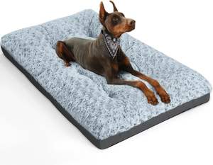 Tapis de chenil moelleux confortable lit de chien lavable de luxe tapis de caisse pour chien anti-dérapant pour grands chiens jusqu'à 60 lb - Product Image 6