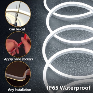 แถบไฟ LED ซิลิโคนนีออนแบบยืดหยุ่นสีเดียว ปรับความสว่างได้ สำหรับไลฟ์สด แสงสว่างรอบข้าง และกระจกแต่งหน้า - Product Image 4