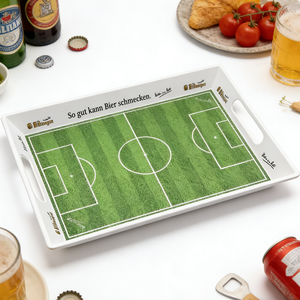 Plateau <span class=keywords><strong>de</strong></span> service en mélamine mate sur le thème du football, 38,7x28,3 cm, pour bière Bitburger - Product Image 3