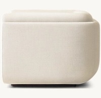 Fauteuil moderne de taille personnalisable, fabriqué à la main avec un cadre en bois massif, fauteuil de salon