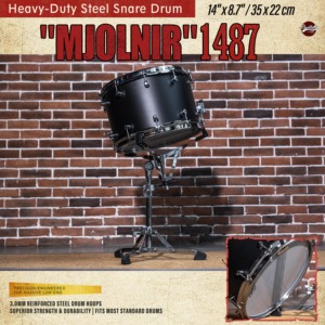 Beatello |   Directement de l'usine |   Tambourin en acier lourd série 1487, 14 x 8,7 pouces, cerceaux renforcés de 3,0 mm, design pliable |   Batterie de percussion rock/metal - Product Image 3