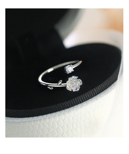 Anello da donna giapponese e coreano alla moda, semplice, per tutti i giorni, con rosa, da indice/dito mignolo, anello aperto, regalo per matrimonio/festa/anniversario - Product Image 6