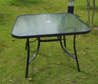 Table à manger pliante moderne XY en verre trempé pour extérieur, avec hauteur réglable, meuble portable pour petit bureau à domicile