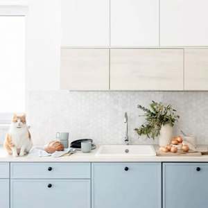 Estilo Crema, Estilo Fresco, Personalización de Gabinetes, para Apartamentos Pequeños, Almacenamiento Completo, Gabinetes Abiertos, Juego Completo para Hogares - Product Image 1