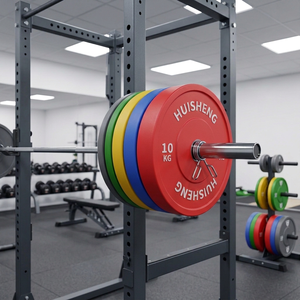 HUISHENG Colorful Rubber <strong>Bumper</strong> <strong>Weight</strong> Plates Barbell Plates Crossfit Competition Home Commercial Gym Training - Product Image 5