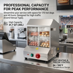 Stainless Steel Commercial Hot <b>Dog</b> Steamer Professional Food Warmer for Convenience Stores and Fast Food - Product Image 3