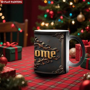 Tasse murale en céramique 11oz noire givrée, mug à thé magique changeant de couleur activé par la chaleur - Product Image 2