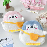 Dompet Koin Mini Penguin Grosir, Gantungan Kunci Boneka Hewan Lucu, Kantong Resleting, Gantungan Tas, Liontin Ransel, Gantungan Kunci