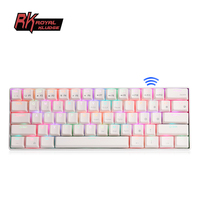 G800-sjjm Mini Bluetooth Portabel Lampu Rgb Gaming Mekanikal Kualitas Baik Kabel Multimedia Royal Kmudge RK61 Keyboard Rusia