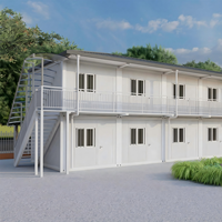 Maison conteneur ADU avec unité d'habitation annexe et conception de conteneur à masse thermique pour un espace de vie familial moderne et durable