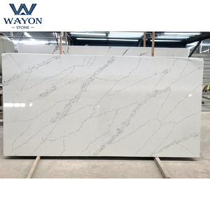 Plaque <span class=keywords><strong>de</strong></span> pierre artificielle, calacata, Quartz, vanité, <span class=keywords><strong>comptoir</strong></span>, marbre, pierre <span class=keywords><strong>de</strong></span> Quartz blanche, plancher et <span class=keywords><strong>banc</strong></span> <span class=keywords><strong>de</strong></span> cuisine, dessus gris - Product Image 1