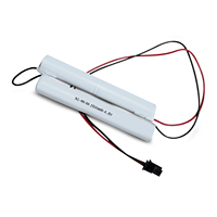 JINTION 4.8V 1500mAh NiMH Baterai Pengganti Lampu Darurat untuk ELP B065 4 Sel 2+2 AA Dual Inline