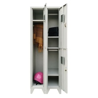 Armoire de casier en métal de vêtements d'acier de dortoir de porte simple avec des pieds